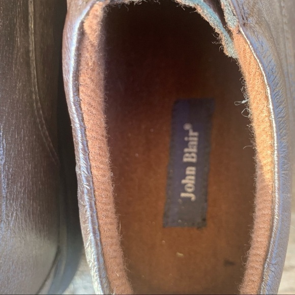 JOHN BLAIR MEN OXFORD SHOES Sz 7W LACE UP COMFORTABLE LEATHER SHOES BROWN - Picture 9 of 9